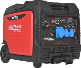 Generator de curent invertor KraftDele KD3164, 6,7 kW, 230V/12V, cu USB, pornire electrică și roți pentru transport