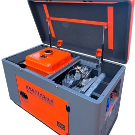 Generator electric monofazat diesel KraftDele KD198, 14 kW nominal / 15,5 kW maxim, pornire electrică, AVR - Img 5