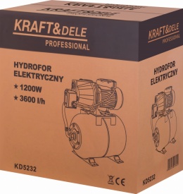 Hidrofor 50L KraftDele KD5232 – 1200W, 3600L/h, 8m aspirație, 50m refulare, 5 bar presiune stabilă - Img 11