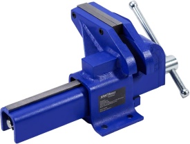 Imadău de banc KraftDele KD5994, 100 mm, din fontă, cu fălci din oțel și prindere pentru banc de lucru - Img 3