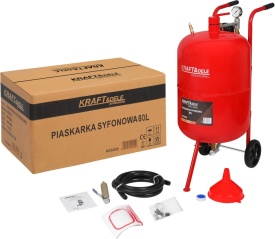 Instalație de sablare tip sifon 80L Kraft&Dele KD5855 – Presiune 7.5 bar, Kit complet accesorii, Mobilă, Capacitate mare - Img 3