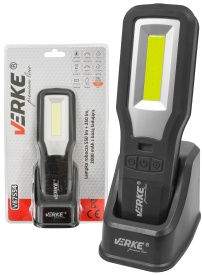 Lampă de lucru LED MaxRom 550 lm + 250 lm, acumulator 2000 mAh și bază de încărcare, pentru service și atelier - Img 2