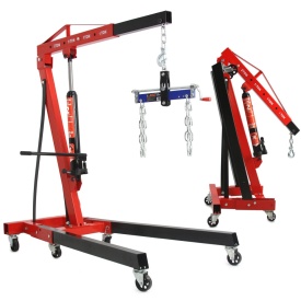 Macara tip girafă atelier 2T MAR-POL M80405-1 pliabilă, pompă rapidă, include balansier 750kg, 6 roți metalice