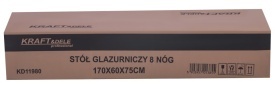 Masă glazurar KraftDele KD11980 pliabilă, 8 picioare, 170 x 60 x 75 cm, capacitate de încărcare 800 kg - Img 11