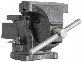 Menghină de banc rotativă cu nicovală 125 mm MaxRom, corp din fontă, pentru atelier mecanic și lucrări de fixare precise - Img 12