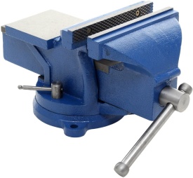 Menghină rotativă de banc KraftDele KD1101, 100 mm, cu nicovală integrată și bază rotativă 360°