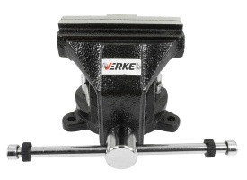 Menghină rotativă din fontă 125 mm MaxRom, cu nicovală, bază rotativă 360° și bacuri înlocuibile - Img 2