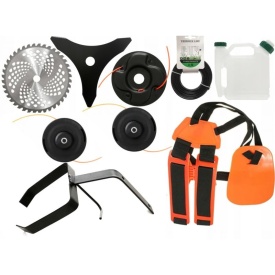 Motocoasă pe benzină KraftDele KD5042, 52 cc, 5,2 CP, cu accesorii complete pentru tăierea ierbii și vegetației dense - Img 10