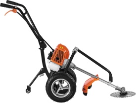 Motocoasă pe roți pe benzină KraftDele KD5188, 5,2 CP, cu cap fir, disc vidia și perie pentru curățarea rosturilor - Img 4