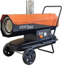 Nagrzewnică pe motorină 30 kW KraftDele KD5961, încălzire directă pentru hală, atelier, depozit și șantier