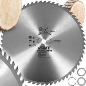 Pânză circulară vidia 600 x 32 mm, 60 dinți, pentru lemn și materiale derivate, cu inele de reducție incluse, MaxRom - Img 3