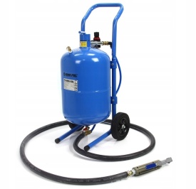Piaskarkă sifonică Mar-Pol 19L (5 GAL) cu 5 duze, manometru și separator de apă, pentru curățare rugină, vopsea și matuire suprafețe - Img 4