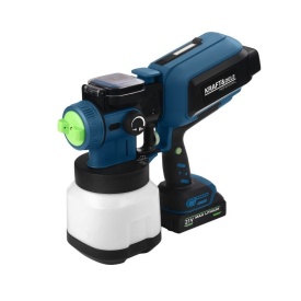 Pistol de vopsit cu acumulator 21V KraftDele KD5480 – Acumulator 2500mAh, Rezervor 1200ml, Lumină LED, 2 Duze incluse