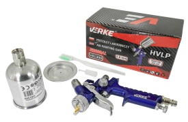 Pistol de vopsit pneumatic HVLP VERKE 1,0 mm, rezervor 125 ml, pentru finisaje, retușuri și aplicare precisă a vopselei - Img 9