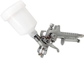 Pistol de vopsit pneumatic HVLP VERKE H-2000P 0,8 mm, rezervor superior 125 ml, pentru retușuri și finisaje precise - Img 4