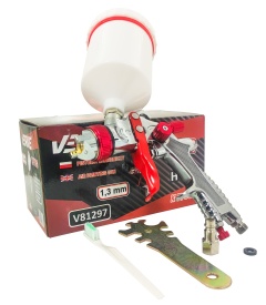 Pistol de vopsit pneumatic HVLP VERKE PREMIUM LINE K-775G, duză 1,3 mm, rezervor 600 ml, pentru lucrări de vopsire precise - Img 8