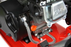 Placă compactoare 48kg MAR-POL MP-60 M79510 – motor OHV, forță 8.2kN, adâncime 20cm, covor cauciuc și roți incluse - Img 7