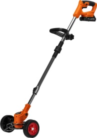 Podkaszarka akumulatorowa KraftDele KD5129 21V 1000W cu 2 acumulatori 2Ah, 11000 rpm, cap reglabil și roți de ghidare - Img 3