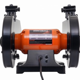 Polizor de banc KraftDele KD566, 1700W, cu 2 pietre abrazive 200x20x15,88 mm pentru ascuțire, șlefuire și curățare unelte - Img 3