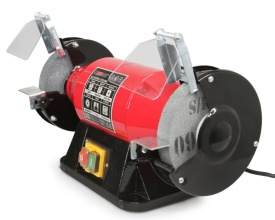 Polizor de banc Mar-Pol 1600W, 230V, 2950 rpm, pietre 150x25x32 mm, pentru ascuțire, șlefuire și curățare la uscat - Img 3