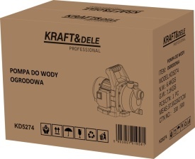 Pompă de grădină KraftDele KD5274 – 1500W, 3700 L/h, H 50m, Adâncime 12m, 1 inch, Ideală pentru Aspersoare și Irigații - Img 12