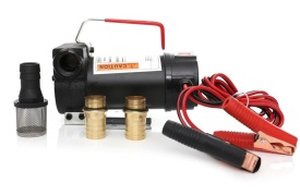 Pompa electrică 24V pentru transfer motorină și ulei KraftDele KD1160, portabilă, cu filtru extern și valvă - Img 2