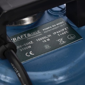Pompa submersibilă KraftDele KD767 2100W pentru apă curată și ușor murdară, debit 12.500 l/h, înălțime refulare 18 m - Img 10