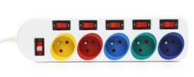 Prelungitor electric KraftDele KD4000, 1,5 m, 5 prize, alb, pentru alimentarea practică a mai multor aparate - Img 2