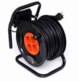 Prelungitor electric pe tambur KraftDele KD4037, 30 m, 4 prize 250V/6A, lampă LED 20W IP65 - Img 3