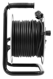 Prelungitor electric pe tambur metalic 25 m, 4 prize, cablu cupru 3x1,5 mm², protecție termică, MaxRom V70013 - Img 3