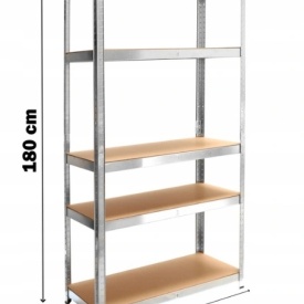 Raft de beci sau camara 90x40x180cm 5 rafturi metal MDF XM90060 - Img 9