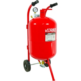 Sablator mobil cu rezervor sifon 38L VERKE, 4 duze, furtun 3 m, pentru curatare metal, garduri si piese auto - Img 2