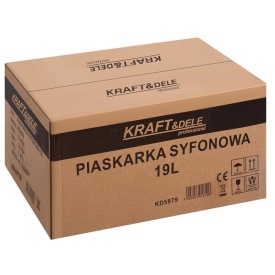 Sablator pneumatic 19L KraftDele KD5879 – aparat de sablare cu furtun și suport mobil - Img 12