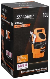 Sablator pneumatic KraftDele KD5932, rezervor 10L, furtun 4,5 m, 4 duze pentru curățare rugină și decapare - Img 10
