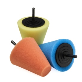 Set 3 bureți conici pentru polisare jante și zone greu accesibile 150 mm KraftDele KD1592