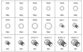 Set 534 piese garnituri aluminiu și dopuri de golire ulei MaxRom, sortiment 6-20 mm pentru service auto și vulcanizare - Img 6