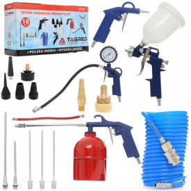 Set aer comprimat, pneumatic pistol, vopsit 18 piese TA103 TAGRED - Img 1
