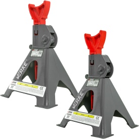 Set capre auto atelier VERKE 3T, 2 bucăți, cu blocare pe clichet și înălțime reglabilă 285-425 mm - Img 9