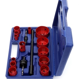 Set carote bimetalice HSS KraftDele KD10345, 17 piese, pentru metal, lemn, plastic și gips-carton, cu valiză - Img 5