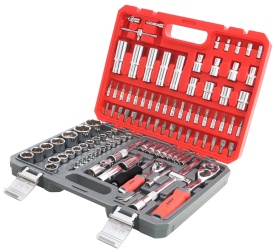 Set chei tubulare 108 piese MaxRom în valiză, trusă completă cu tubulare 1/2 și 1/4 pentru service auto și atelier - Img 3