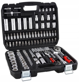 Set chei tubulare MaxRom 108 piese în valiză, pentru service auto, atelier și lucrări mecanice de precizie - Img 2