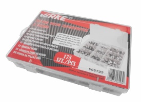 Set coliere de strângere cu urechi MaxRom, 175 piese, oțel zincat, 5-15 mm, pentru furtunuri și lucrări de vulcanizare - Img 8