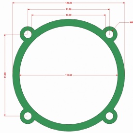 Set complet de 7 garnituri cap compresor de aer cu 2 cilindri de 51mm Mod.0.17/8 (A) CH179 - Img 4