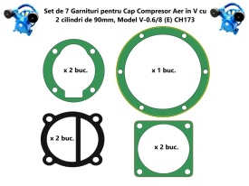 Set de 7 Garnituri set pentru cap compresor de aer V 2x90mm Mod.0.6-8 (E) CH173 – Kraft&Dele