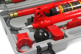 Set expandor hidraulic auto 10T Mar-Pol M80410, cu pompă, cilindru, accesorii și valiză pentru tinichigerie și redresare - Img 4