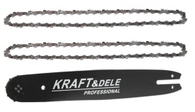 Set ghidaj 16 / 40 cm KraftDele KD10152 cu 2 lanțuri, pas 3/8, grosime 1,3 mm pentru drujbe compatibile