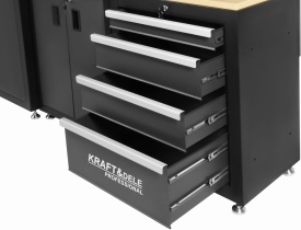 Set mobilier atelier profesional KraftDele KD5862 – dulapuri, sertare, panou perforat și banc de lucru - Img 5