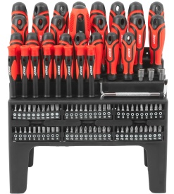 Set profesional de șurubelnițe și biți 100 piese MaxRom, cu suport de organizare și mâner ergonomic antiderapant - Img 2