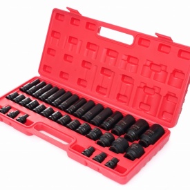 Set profesional de tubulare de impact 1/2 inch KraftDele KD11757, 35 piese scurte și lungi din oțel Cr-Mo, în valiză - Img 6