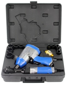 Set scule pneumatice Mar-Pol 14 piese cu cheie de impact 1/2, clichet pneumatic 1/2 și set de tubulare - Img 2